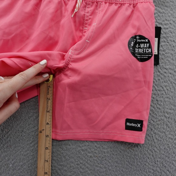 Hurley Boy's Swim Trunks Shorts Size S Faded Coral‎ 4-Way Stretch NWT - Picture 11 of 14